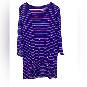 Lilly Pulitzer Pearl Beaded Cotton Striped Shift Dress